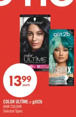 Shoppers Drug Mart COLOR ULTÎME or göt2b HAIR COLOUR offer