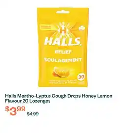 Voilà Halls Mentho-Lyptus Cough Drops Honey Lemon Flavour 30 Lozenges offer