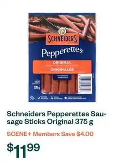 Voilà Schneiders Pepperettes Sausage Sticks Original 375 g offer