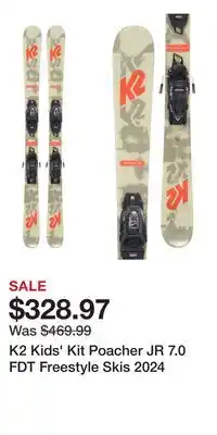 Sport Chek K2 Kids' Kit Poacher JR 7.0 FDT Freestyle Skis 2024 offer