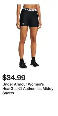 Sport Chek Under Armour Women's HeatGear Authentics Middy Shorts offer