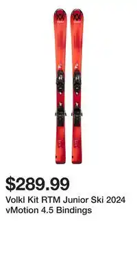 Sport Chek Volkl Kit RTM Junior Ski 2024 vMotion 4.5 Bindings offer