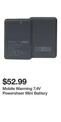 Mark's Mobile Warming 7.4V Powersheer Mini Battery offer