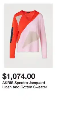 Holt Renfrew AKRIS Spectra Jacquard Linen And Cotton Sweater offer