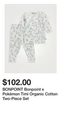 Holt Renfrew BONPOINT Bonpoint x Pokémon Timi Organic Cotton Two-Piece Set offer