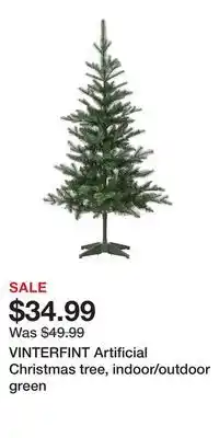 IKEA VINTERFINT Artificial Christmas tree, indoor/outdoor green offer