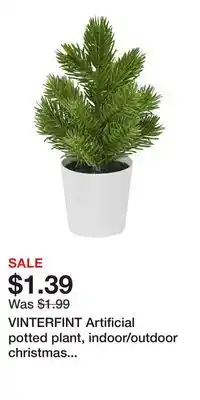 IKEA VINTERFINT Artificial potted plant, indoor/outdoor christmas tree/green offer