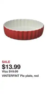 IKEA VINTERFINT Pie plate, red offer