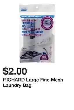 Dollarama RICHARD Large Fine Mesh Laundry Bag offer