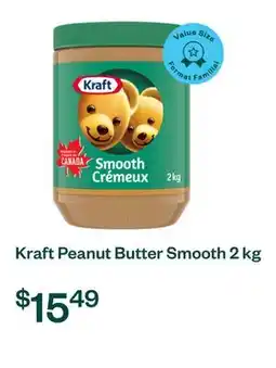 Voilà Kraft Peanut Butter Smooth 2 kg offer