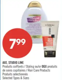 Pharmaprix AXE, STUDIO LINE Styling or OGX Hair Care Products offer