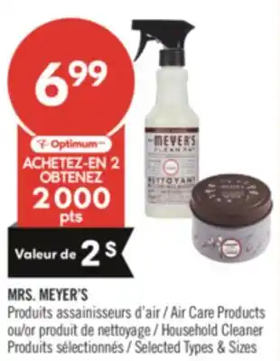 Pharmaprix MRS.MEYER'S Air Care Products or Household Cleaner offer