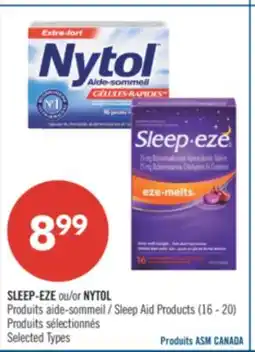 Pharmaprix SLEEP-EZE or NYTOL Sleep Aid Products offer