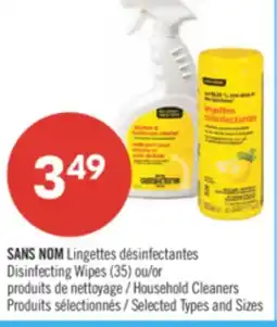 Pharmaprix NO NAME Disinfecting Wipes (35) OR Household Cleaners offer