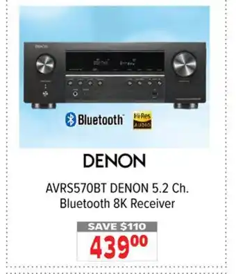 2001 Audio Video AVRS570BT 5.2 Ch. Bluetooth 8K Receiver offer