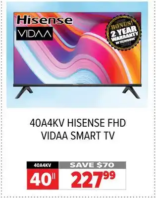 2001 Audio Video 40A4KV FHD VIDAA SMART TV offer