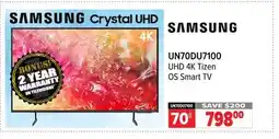 2001 Audio Video UN70DU7100 70 UHD 4K Tizen OS Smart TV offer