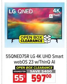 2001 Audio Video 55QNED75R 4K UHD Smart webOS 23 w/ThinQ AI offer