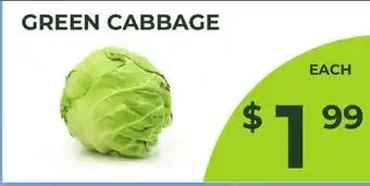 Food World Supermarket GREEN CABBAGE offer