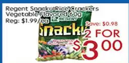 Sunny Food Mart Regent Snack Rice Crackers Vegetable Flavored offer