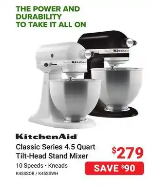 Visions Electronics Kitchenaid Classic Series 4.5 Quart Tilt-Head Stand Mixer offer