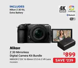 Visions Electronics Nikon Z 30 Mirrorless Digital Camera Kit Bundle offer