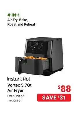 Visions Electronics Instant Pot Vortex 5.7Qt Air Fryer offer