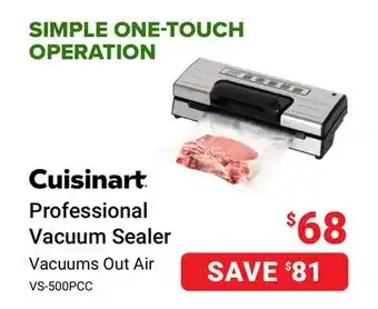 Visions Electronics Cuisinart Professional Vacuum Sealer offer