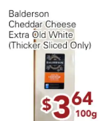 Ample Food Market Balderson Cheddar Cheese Extra Old White (Thicker Sliced Only) offer