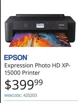 Vistek EPSON Expression Photo HD XP-15000 Printer offer