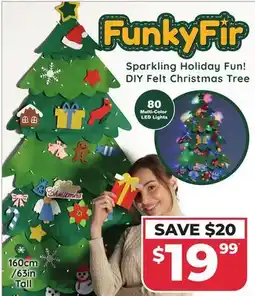 Showcase FunkyFir - New Felt Wall Christmas Tree 63 (160cm) offer