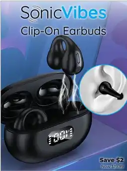 Showcase Sonic Vibes Clip-On Earbuds offer