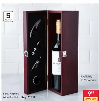 Kitchen Stuff Plus 5 Pc. Vintners Wine Box Set offer