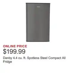 Costco Danby 4.4 cu. ft. Spotless Steel Compact All Fridge offer