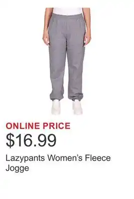 Costco Lazypants Women's Fleece Jogge offer