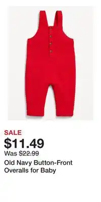 Old Navy Old Navy Button-Front Overalls for Baby offer