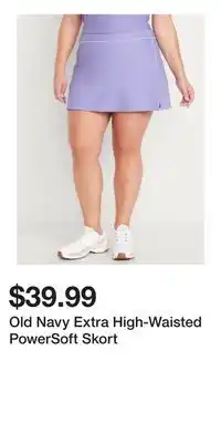 Old Navy Old Navy Extra High-Waisted PowerSoft Skort offer