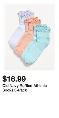 Old Navy Old Navy Ruffled Athletic Socks 3-Pack offer