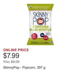 Costco SkinnyPop - Popcorn, 397 g offer