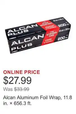 Costco Alcan Aluminum Foil Wrap, 11.8 in. × 656.3 ft offer