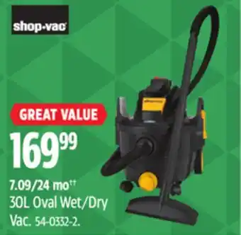 Canadian Tire 30L Oval Wet/Dry Vac offer