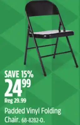 Canadian Tire For Living Padded Vinyl Folding Chair offer