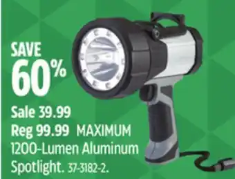 Canadian Tire MAXIMUM 1200-Lumen Aluminum Spotlight offer