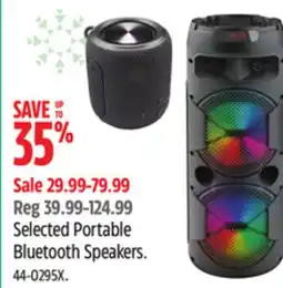 Canadian Tire Vivitar Selected Portable Bluetooth Speakers offer