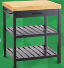 Canadian Tire CANVAS Vernon Kitchen Island with Butcher-Block Top offer