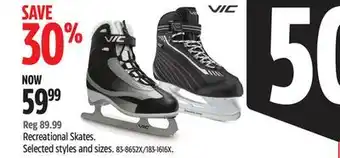 Canadian Tire VIC Recreational Skates offer