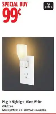 Canadian Tire Globe Plug-In Nightlight offer