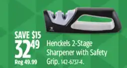 Canadian Tire Henckels 2-Stage Sharpener with Safety Grip offer