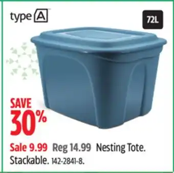 Canadian Tire Type A Nesting Tote offer