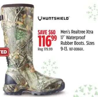 Canadian Tire Men's Realtree Xtra 17˝ Waterproof Rubber Boots offer